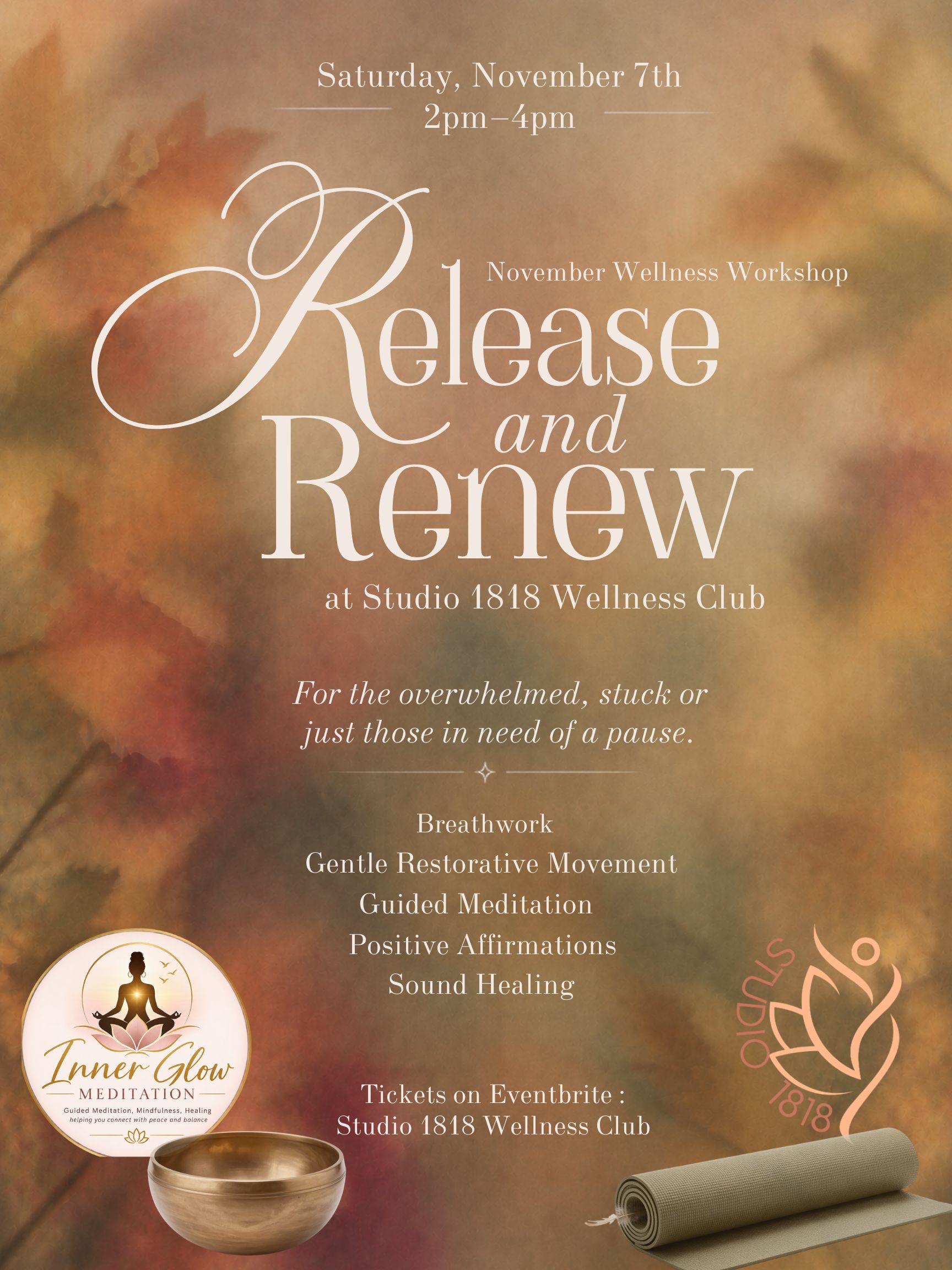 Release & Renew : November Wellness Workshop — fitness in Warren, Michigan